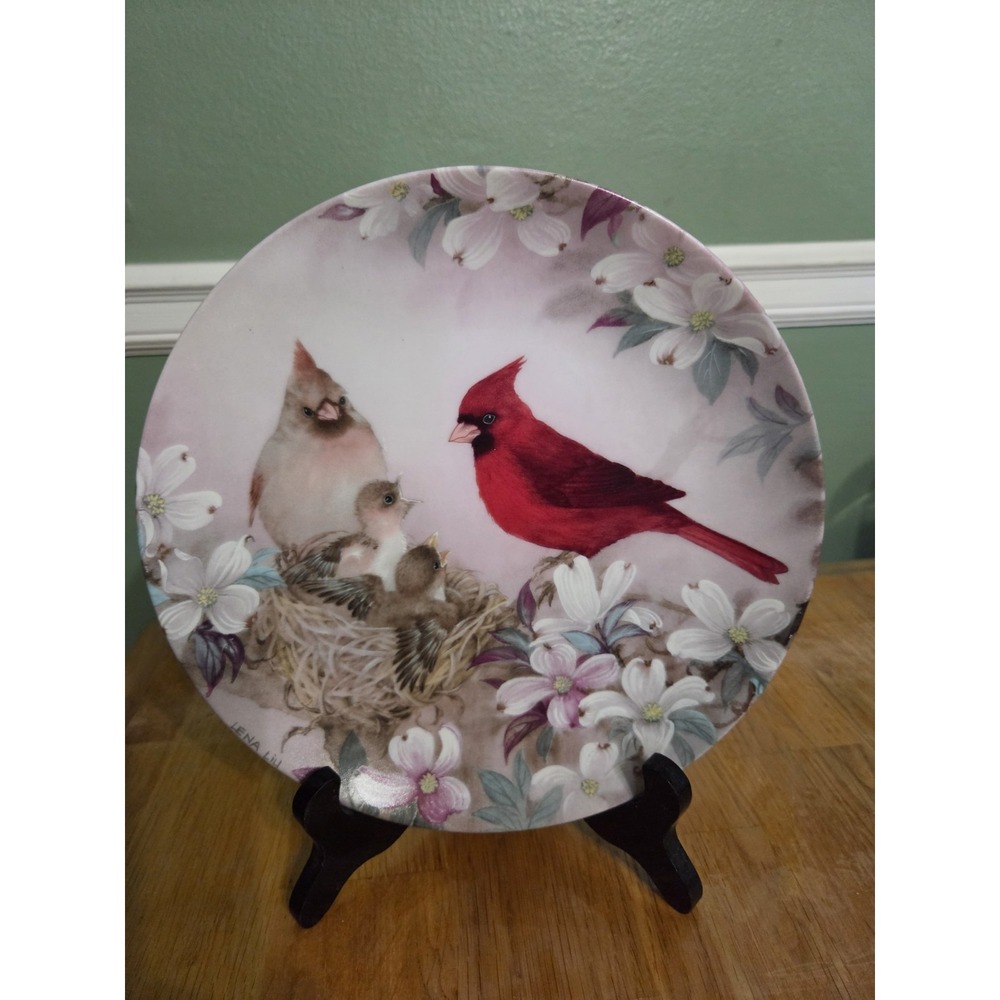1989 Lena Liu Morning Serenade Cardinal Bird Collector Plate W.S. George